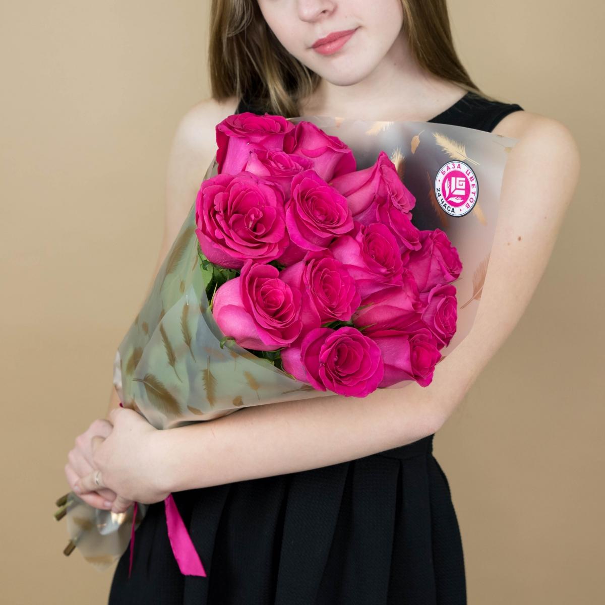 Букет из розовых роз 15 шт 40 см (Эквадор) артикул букета - 11256tol