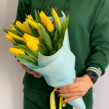 Тюльпаны жёлтые 15 шт (артикул букета   17745)